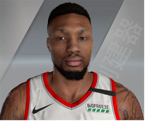 NBA 2K20 Damian Lillard Cyberface Converted From 2K21 by Jaychung3013 ...