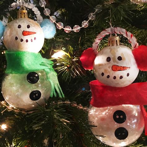 DIY Snowman Ornaments