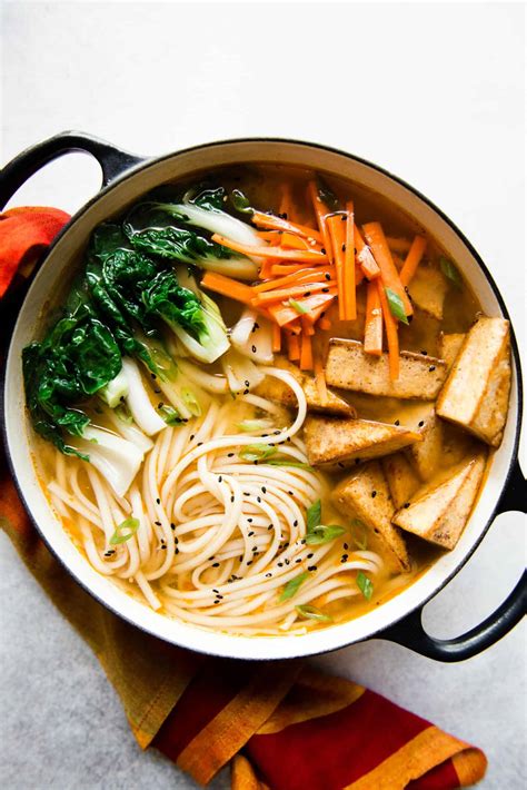 Ginger Miso Udon Noodles with Five-Spice Tofu (Vegan) | Healthy Nibbles ...