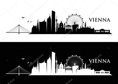 Silhouettes architecture on skyline Vienna — Stock Vector © I.Petrovic #130835010