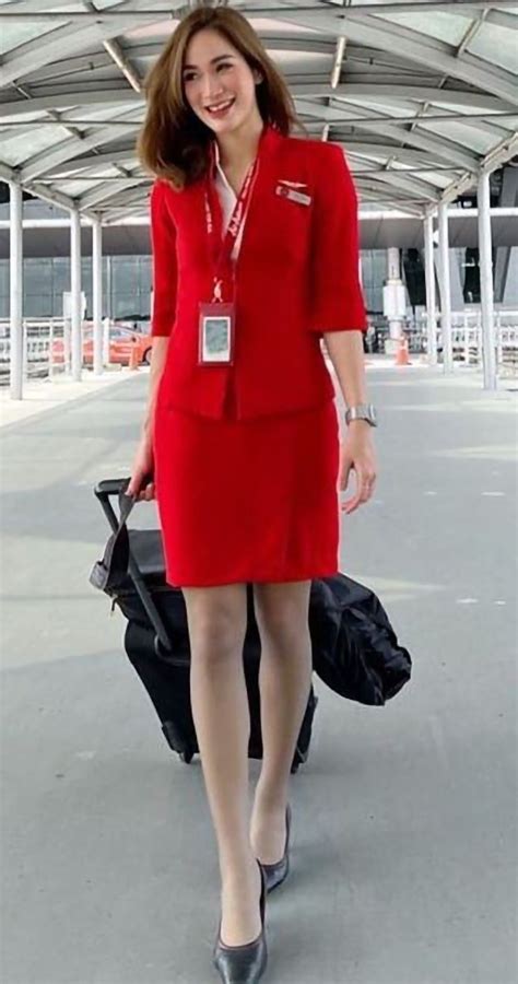 Kathy West, Airline Uniforms, Sensible Shoes, Air Asia, Cabin Crew, Flight Attendant, Office ...