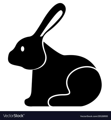 Side view of a rabbit Royalty Free Vector Image