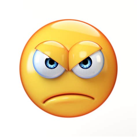 Wütend Emoticon Emoji Wut Gesicht. Wütend Emotion Reaktion Wütend 3d Cartoon Symbol Vektor ...