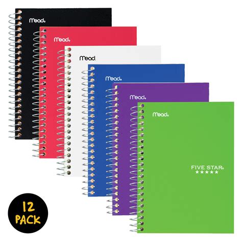 Five Star Personal Spiral Notebook College Ruled 7 x 4 38 6 Pack ...