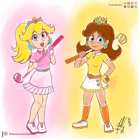 Peach and Daisy - Mario Golf Super Rush by SailorBomber on DeviantArt