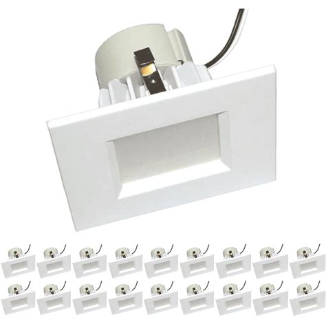 Perlglow 18 Pack 4 inch Retrofit Square Downlight Luminaire, White ...