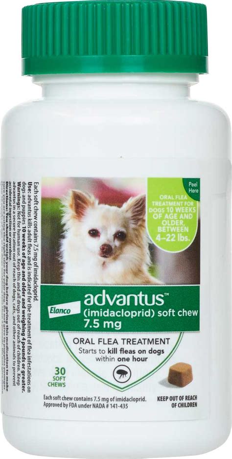 Advantus Imidacloprid Soft Chews Oral Flea Treatment for Dogs Elanco Animal Health - Flea Tick Contr