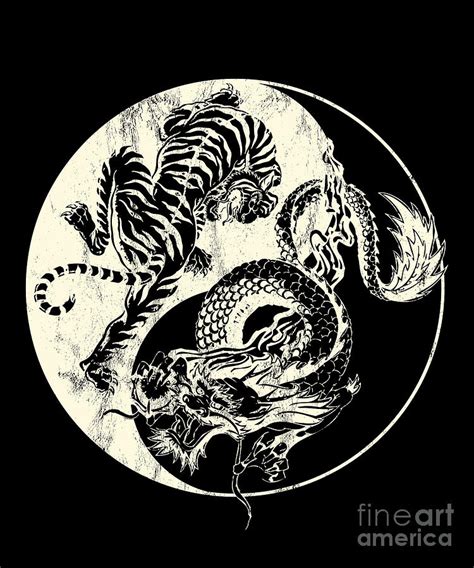 [32+] Yin Yang Dragon And Tiger Tattoo