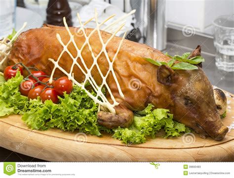 Roasted pig stock image. Image of decoration, gourmet - 39693483