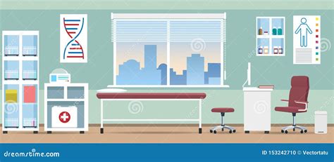 Doctor office room stock vector. Illustration of background - 153242710