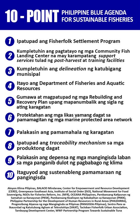 10-Point Philippine Blue Agenda for Sustainable Fisheries | NGOs for Fisheries Reform