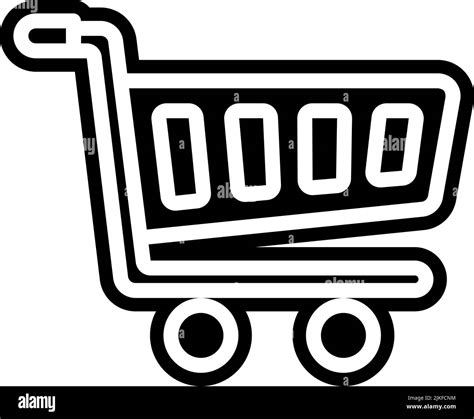 shopping cart icon black vector illustration Stock Vector Image & Art ...