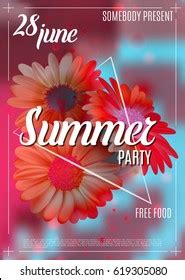 New Design Summer Party Flyer Poster Stock Vector (Royalty Free) 619305080 | Shutterstock