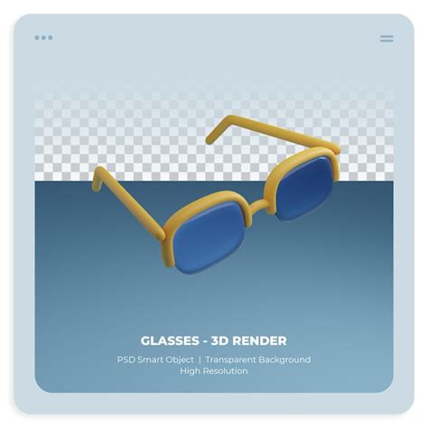 Premium PSD | Glasses 3d render