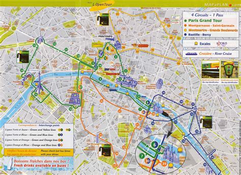 Paris maps - Top tourist attractions - Free, printable