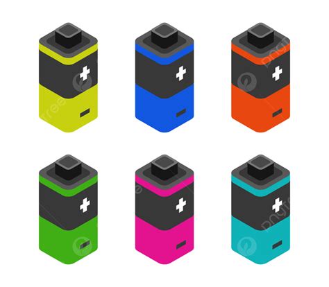 Isometric Battery Vector PNG Images, Isometric Battery Vector Illustration Icon, Collection ...