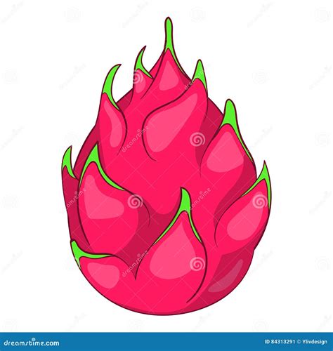 Dragon Fruit Icon, Cartoon Style Stock Vector - Illustration of ...