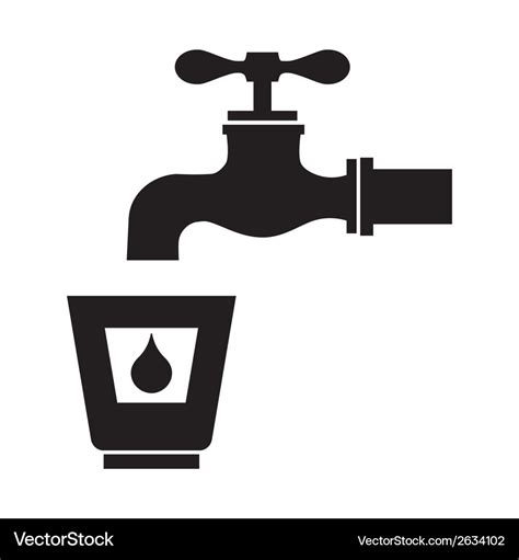 Drinking water icon Royalty Free Vector Image - VectorStock