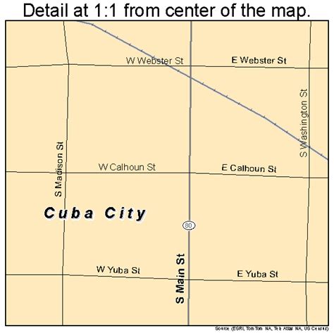 Cuba City Wisconsin Street Map 5517950