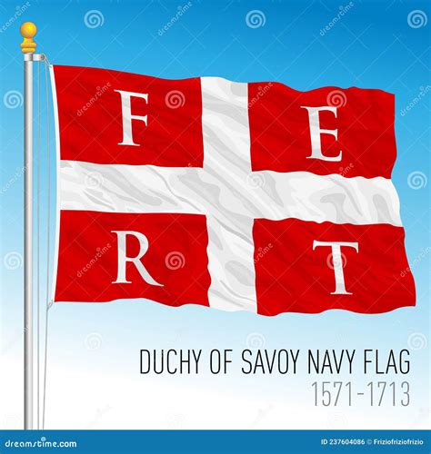 Duchy of Savoy Historical Navy Flag, Italy, Ancient Preunitary Country Stock Vector ...