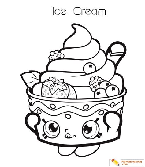 Ice Cream Cup Coloring Page 06 | Free Ice Cream Cup Coloring Page