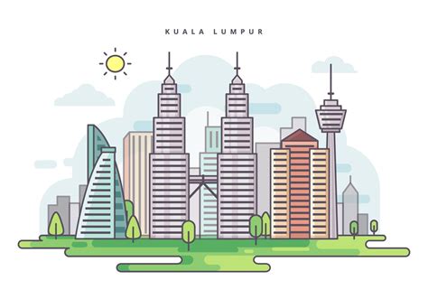 Kuala Lumpur Illustration Vector 344851 Vector Art at Vecteezy