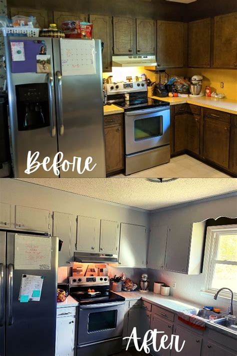 Painting Old Laminate Kitchen Cabinets Before And After | Cabinets Matttroy