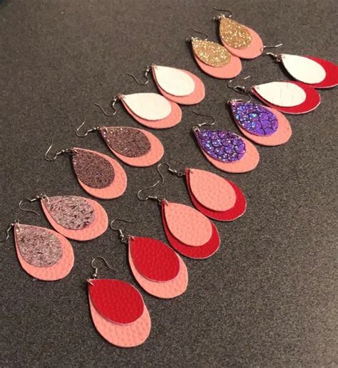 Faux Leather Earrings made with the Cricut Maker – Craft-ILY