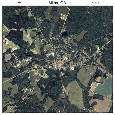 Aerial Photography Map of Milan, GA Georgia