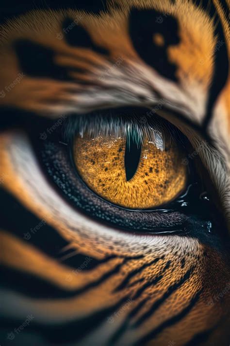 Premium Photo | Tiger eye beautiful detailed macro photography of a ...