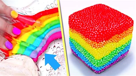 SATISFYING RAINBOW SLIME Recipes! BEST DIY Rainbow Slime! - YouTube