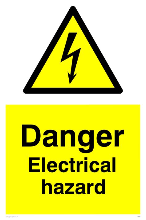 Danger Electrical Hazard from Safety Sign Supplies