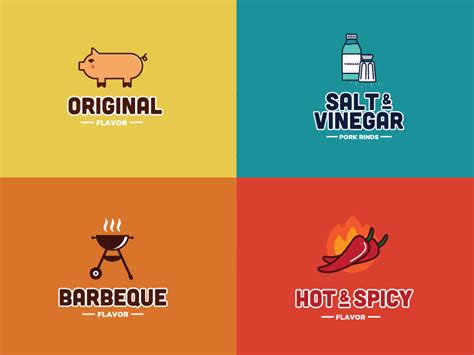 Pork Rind Flavors by Justin Rodriguez on Dribbble