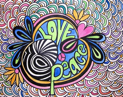 Love and Peace Drawing by Jo Claire Hall - Fine Art America