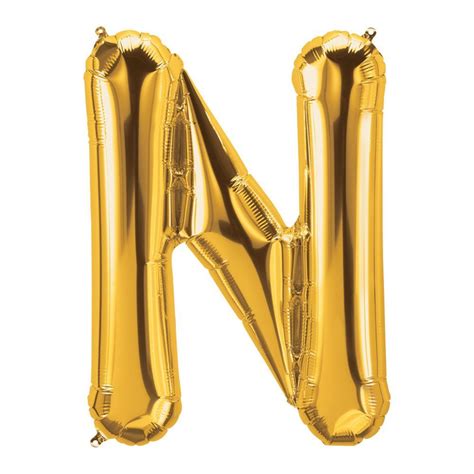 N Gold Letter 34 in 2021 | Gold letters, Lettering, Balloons