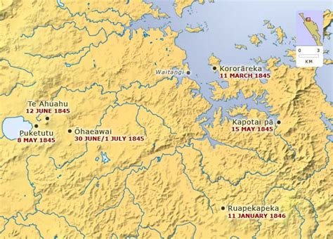 Map of the northern war – New Zealand wars – Te Ara Encyclopedia of New Zealand