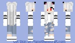 E-girl with cat ears Minecraft Skin