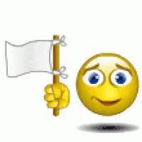 white flag of surrender gif | Animated emoticons, Funny emoji faces, Emoji