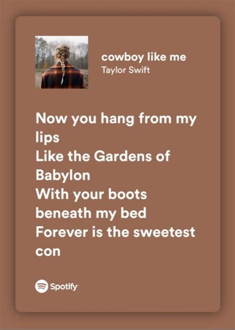 cowboy like me ~ Taylor Swift | Taylor lyrics, Taylor swift lyrics, Taylor swift quotes