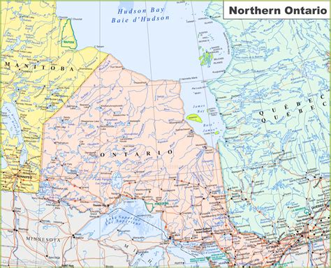 Map of Northern Ontario - Ontheworldmap.com