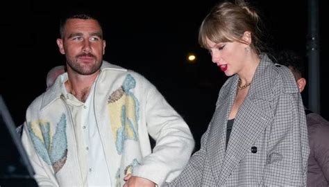 Travis Kelce drops to his knees to give Taylor Swift a ringing thanks for 'jersey no 1'