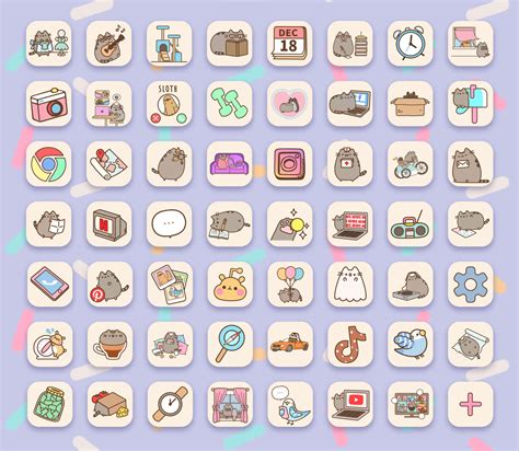 Pusheen App Icons - Cute App Icons for iOS & Android - Free Download