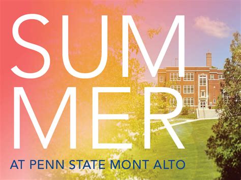 Summer admissions at Mont Alto offers in-person, virtual opportunities ...