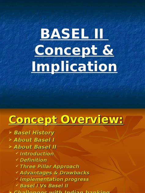 BASEL II Concept & Implication | PDF | Basel Ii | Basel Committee On Banking Supervision