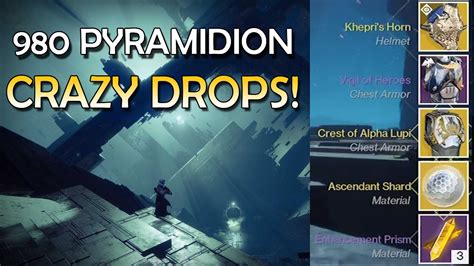 980 Nightfall Pyramidion - CRAZY LOOT, 2 EXOTICS + ASCENDANT SHARD ...