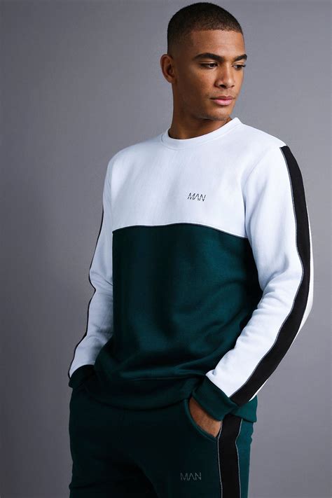 MAN Skinny Fit Sweater Tracksuit | boohoo in 2020 | Fitted sweater, Tracksuit, Skinny fit