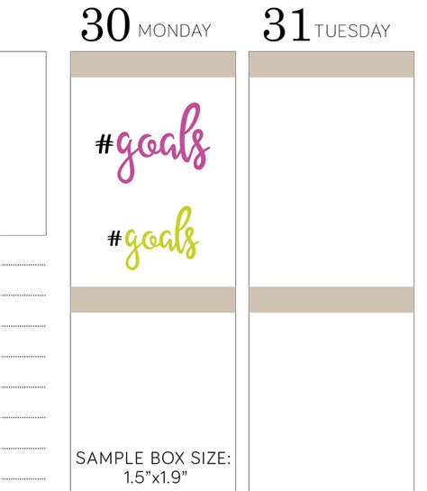 GOALS Planner Stickers Printable Goals Stickers Goals - Etsy