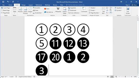 How type Circled Numbers in Word - YouTube