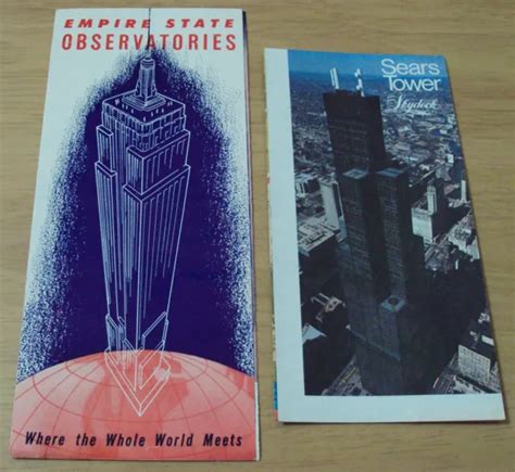 1950-70'S 'TRAVEL BROCHURE Lot'~"WORLD'S TALLEST BUILDINGS"~Empire State/SEARS~ $18.00 - PicClick