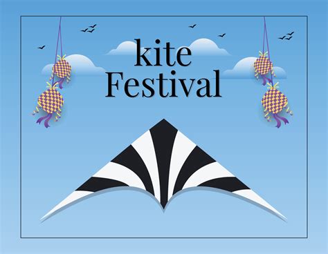 kite festival poster sky design 24224406 Vector Art at Vecteezy